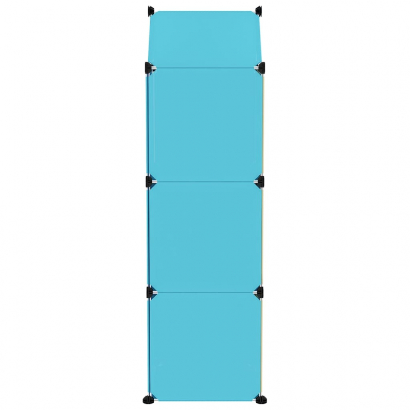 Kinderschrank Modular mit 8 Würfeln Blau PP