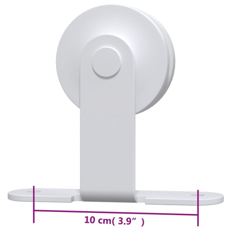 Schiebetürbeschlag 200 cm Stahl Weiß