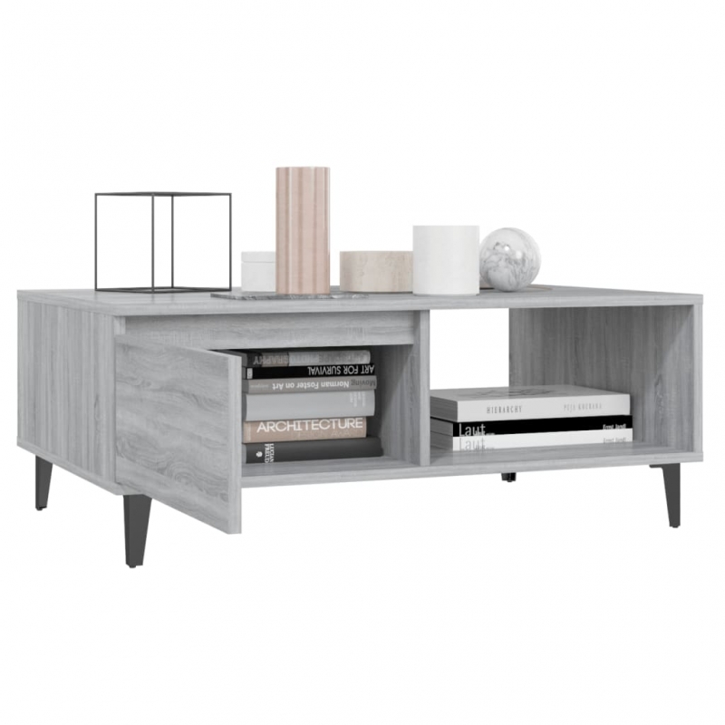 Couchtisch Grau Sonoma 90x60x35 cm Holzwerkstoff