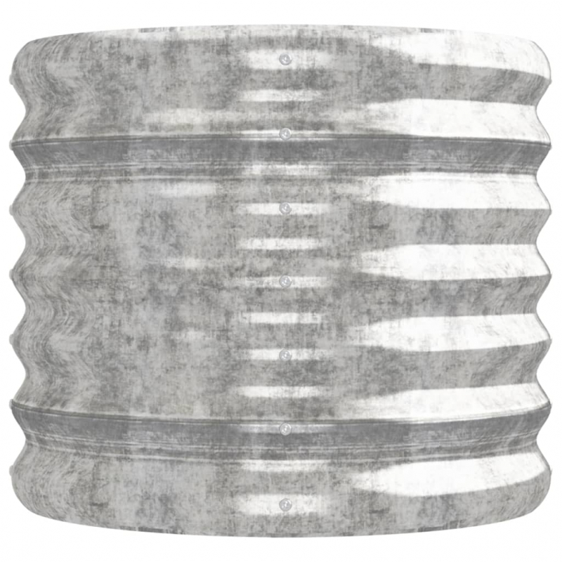 Pflanzkübel Pulverbeschichteter Stahl 224x40x36 cm Silbern