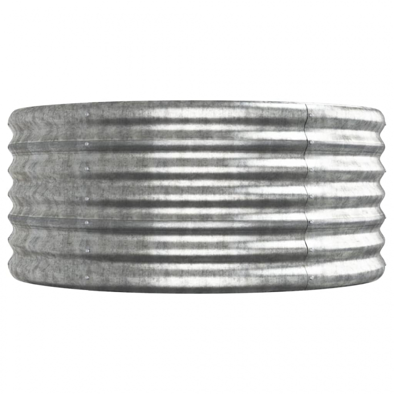 Pflanzkübel Pulverbeschichteter Stahl 620x80x36 cm Silber