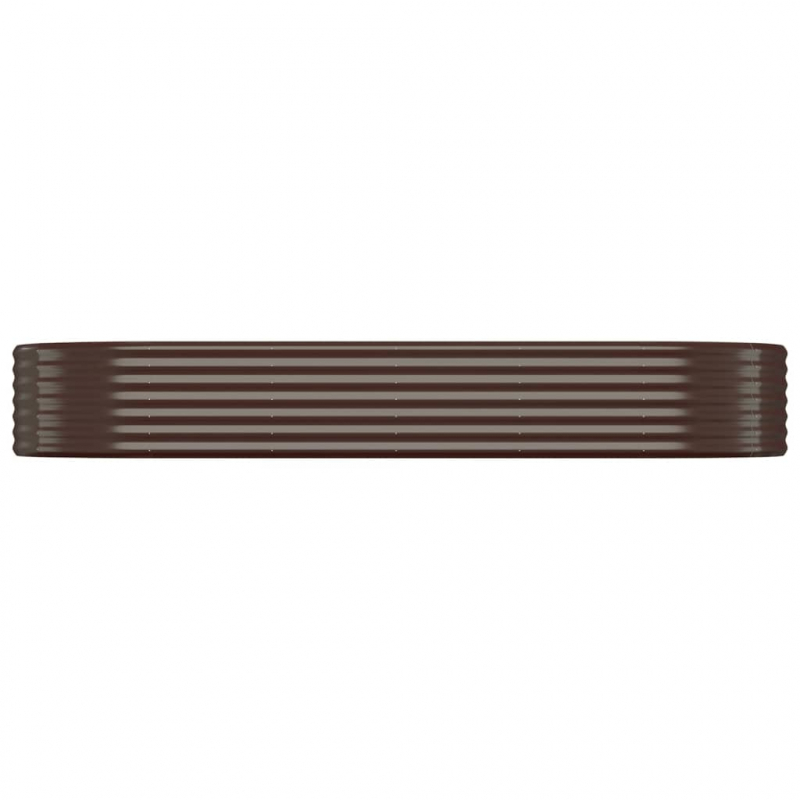Hochbeet Pulverbeschichteter Stahl 249x100x36 cm Braun