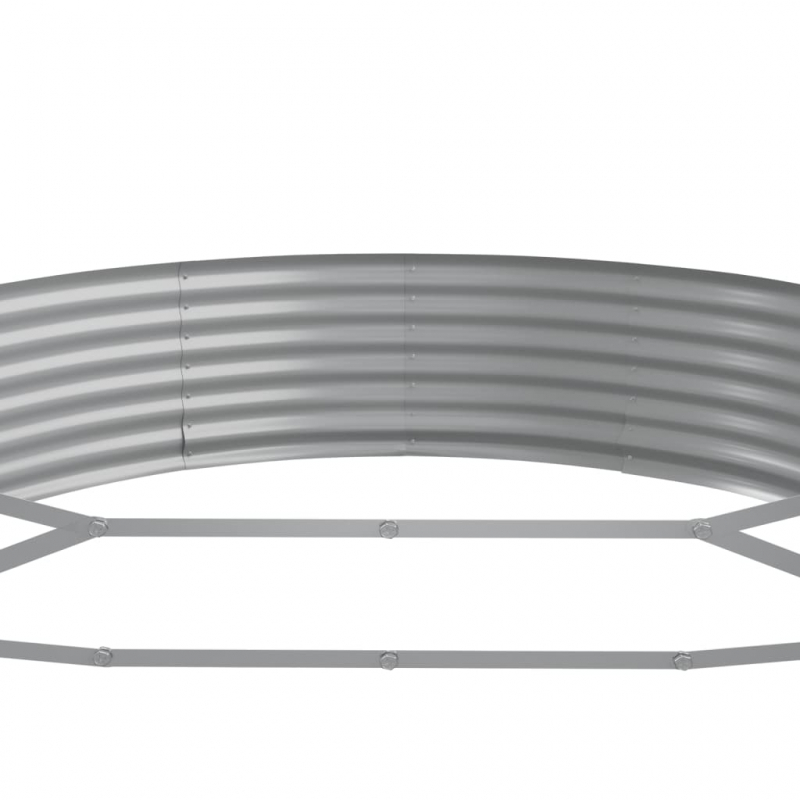 Pflanzkübel Pulverbeschichteter Stahl 600x140x36 cm Grau