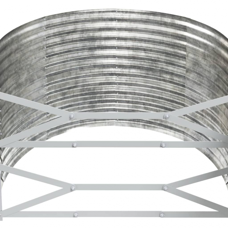 Pflanzkübel Pulverbeschichteter Stahl 507x100x68 cm Silbern