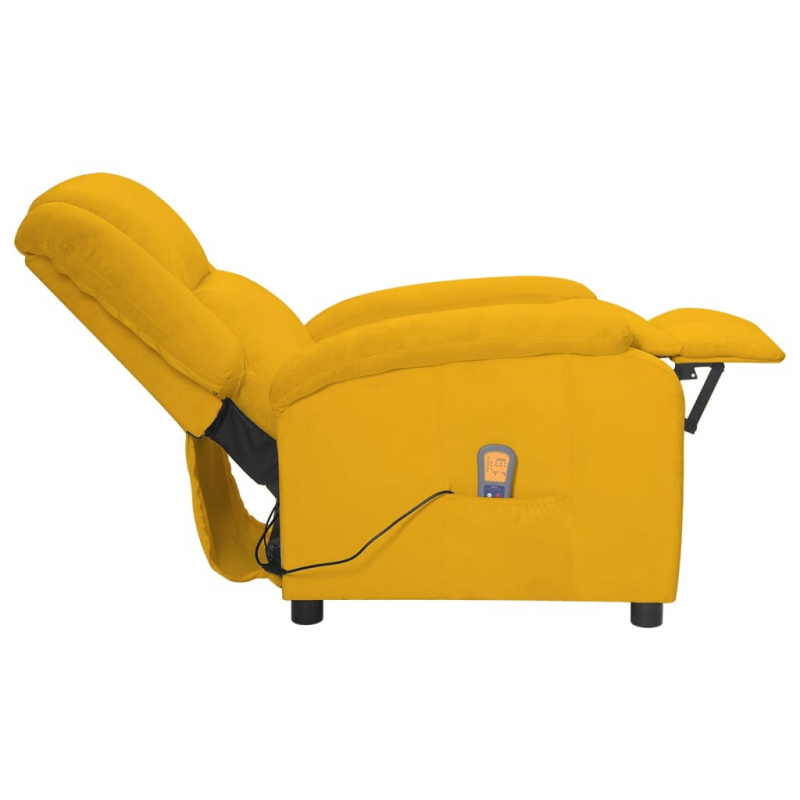 Massagesessel Gelb Samt