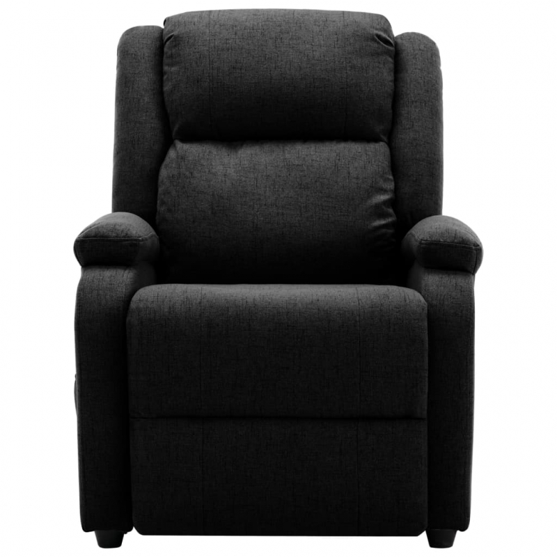 Ohrensessel mit Massagefunktion Schwarz Stoff
