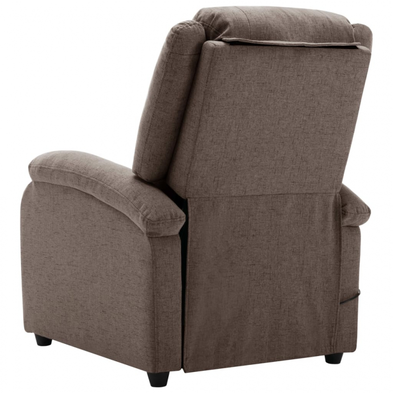 Ohrensessel mit Massagefunktion Taupe Stoff