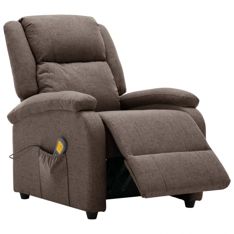 Ohrensessel mit Massagefunktion Taupe Stoff