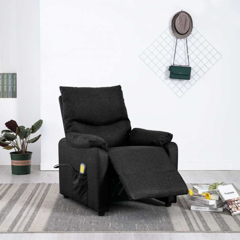 Massagesessel Schwarz Stoff