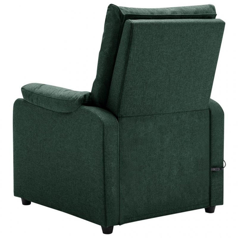 Massagesessel Dunkelgrün Stoff