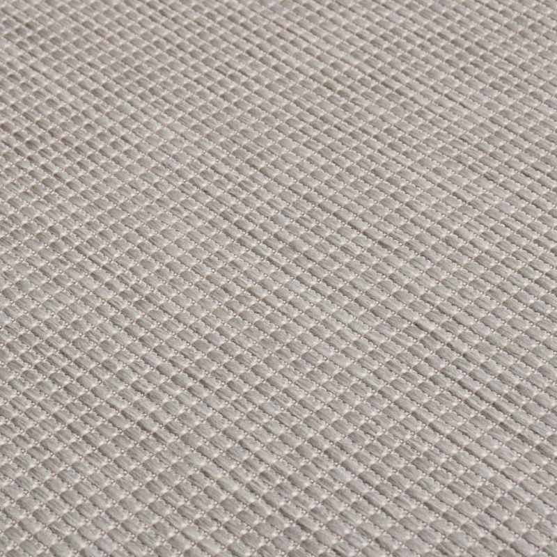 Outdoor-Teppich Flachgewebe 80x250 cm Taupe