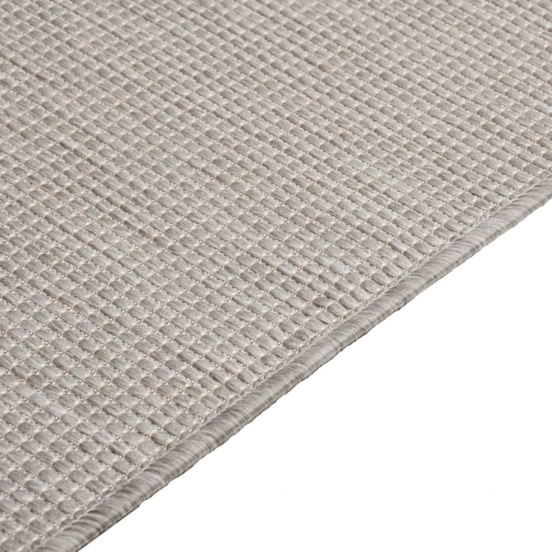 Outdoor-Teppich Flachgewebe 120x170 cm Taupe