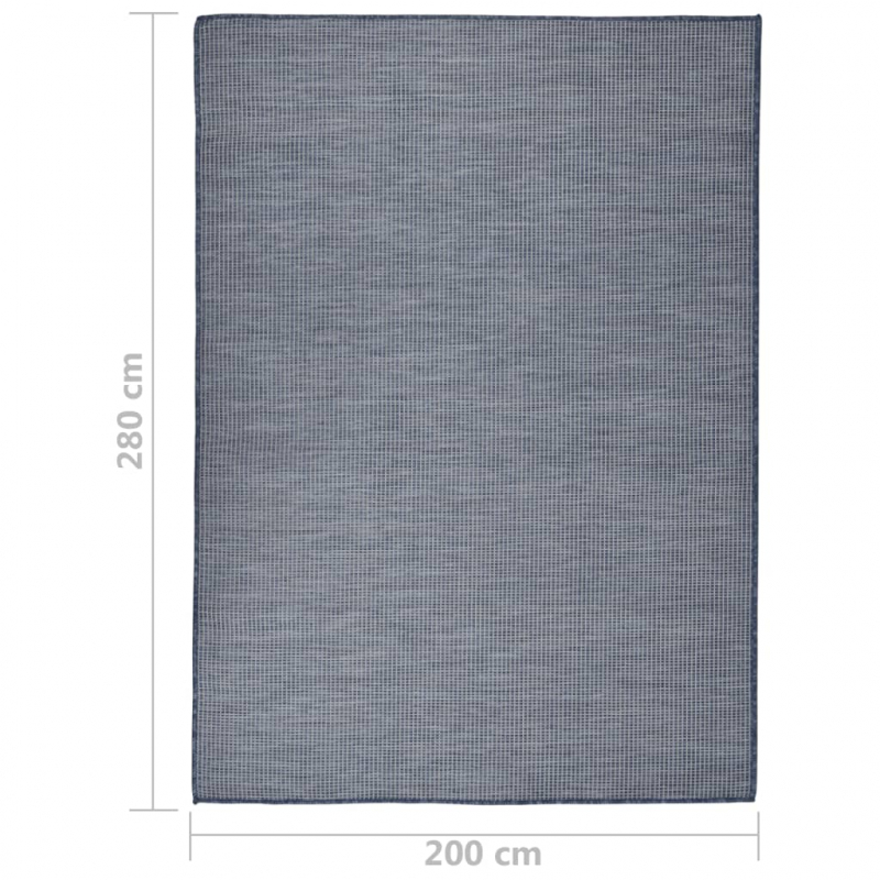 Outdoor-Teppich Flachgewebe 200x280 cm Blau