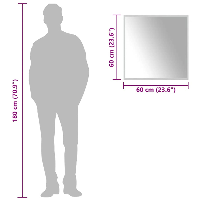 LED-Badspiegel 60x60 cm