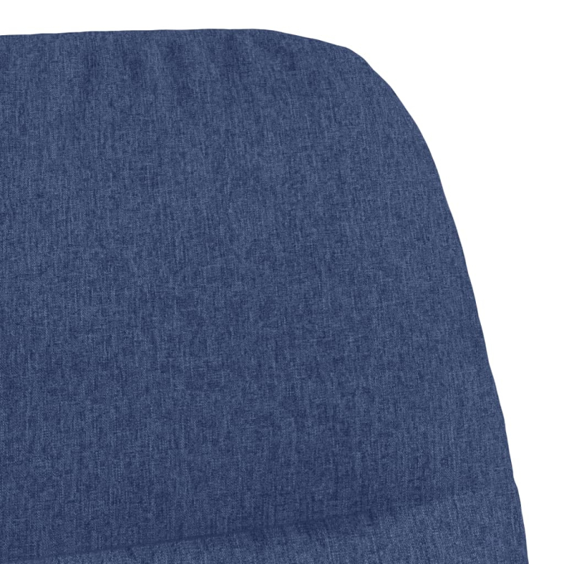 Schaukelsessel mit Hocker Blau Stoff