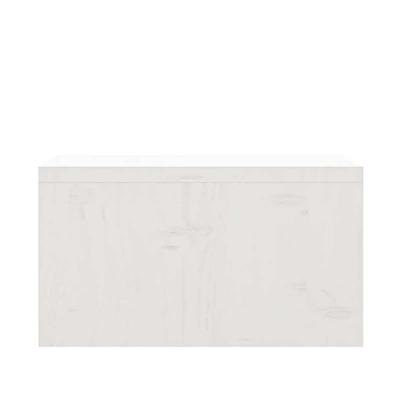 Monitorständer Weiß 50x27x15 cm Massivholz Kiefer