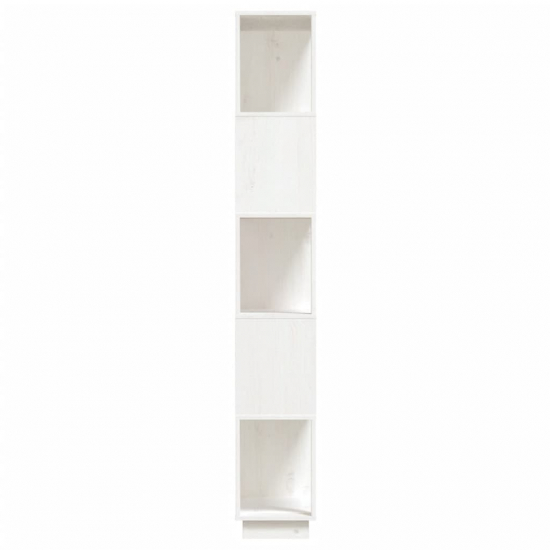 Bücherregal/Raumteiler Weiß 80x25x163,5 cm Massivholz Kiefer
