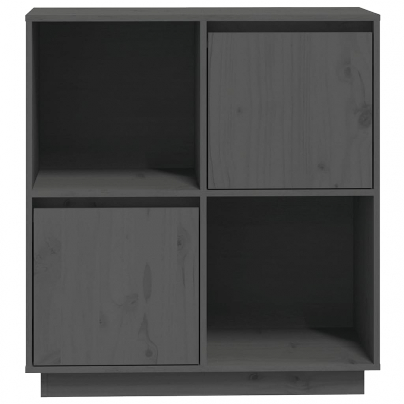 Sideboard Grau 74x35x80 cm Massivholz Kiefer