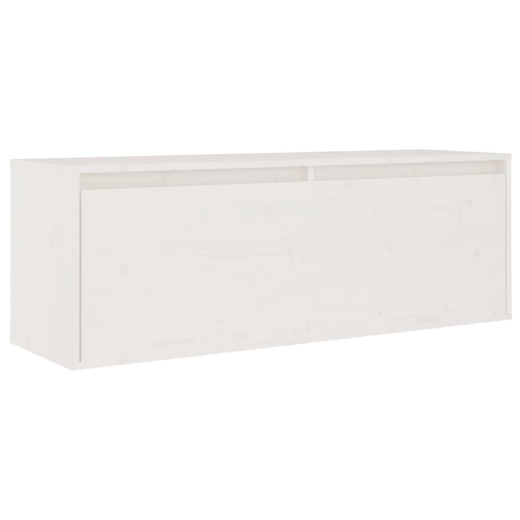 3-teiliges TV-Schrank-Set Weißes Massivholz Kiefer