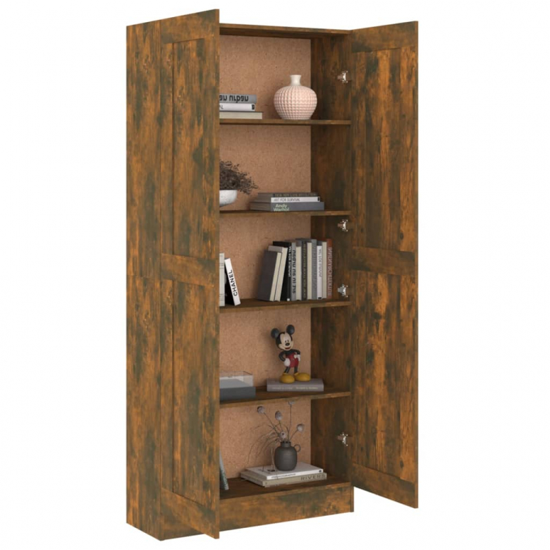 Bücherschrank Räuchereiche 82,5x30,5x185,5 cm Holzwerkstoff
