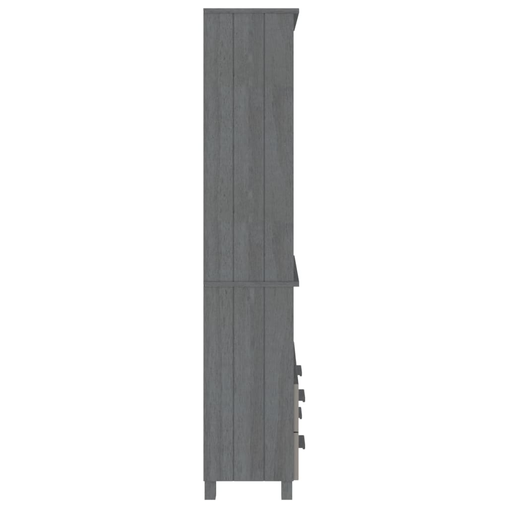 Highboard HAMAR Massivholz Kiefer Dunkelgrau