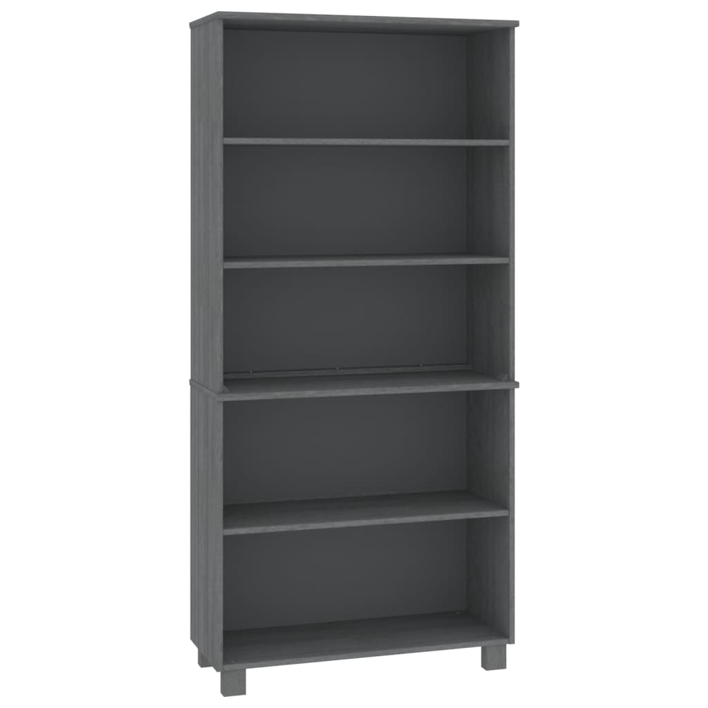 Highboard HAMAR Massivholz Kiefer Dunkelgrau