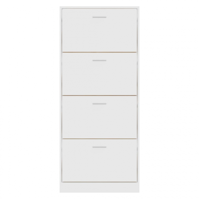 Schuhschrank Weiß 63x24x147 cm Holzwerkstoff