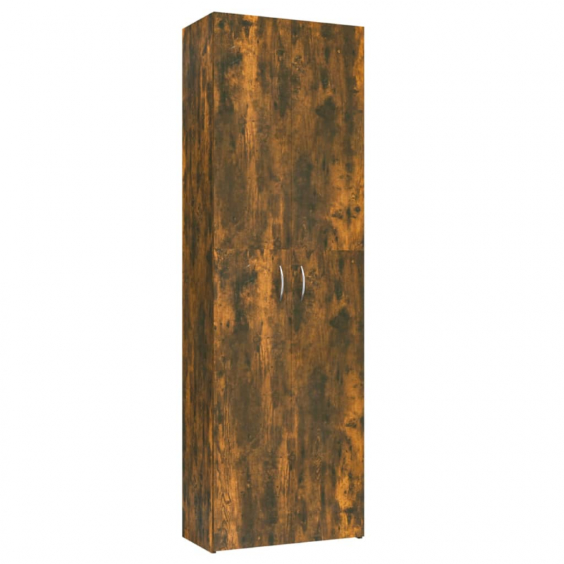 Büroschrank Räuchereiche 60x32x190 cm Holzwerkstoff