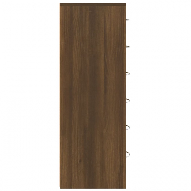 Sideboard mit 6 Schubladen Braun Eichen-Optik 50x34x96 cm