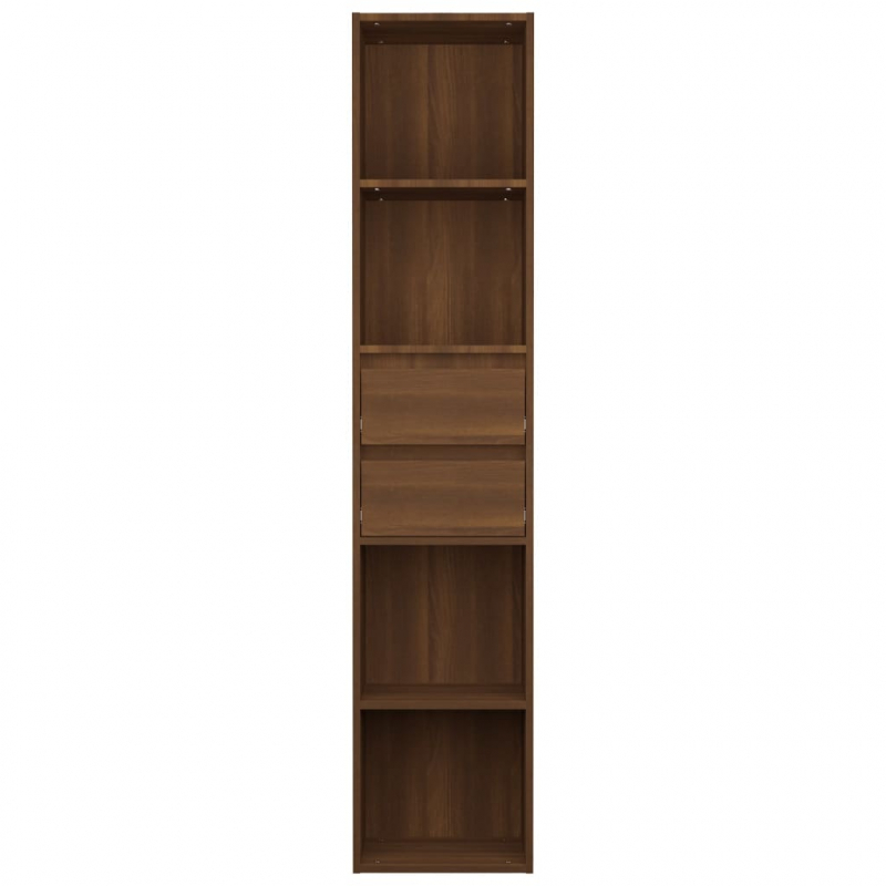 Bücherregal Braun Eichen-Optik 36x30x171 cm Holzwerkstoff