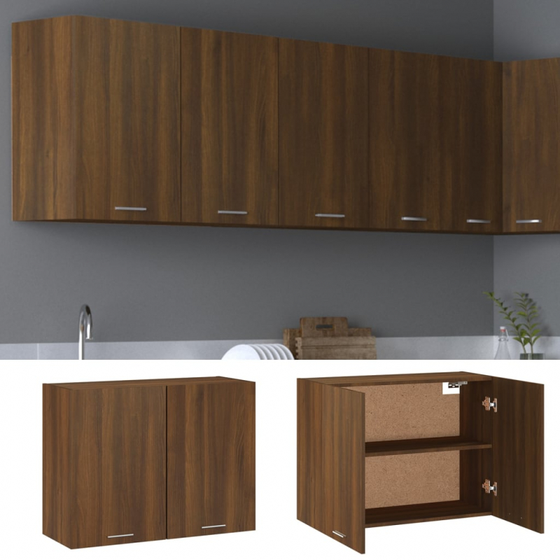 Hängeschrank Lyon Braun Eichen-Optik 80x31x60 cm Holzwerkstoff