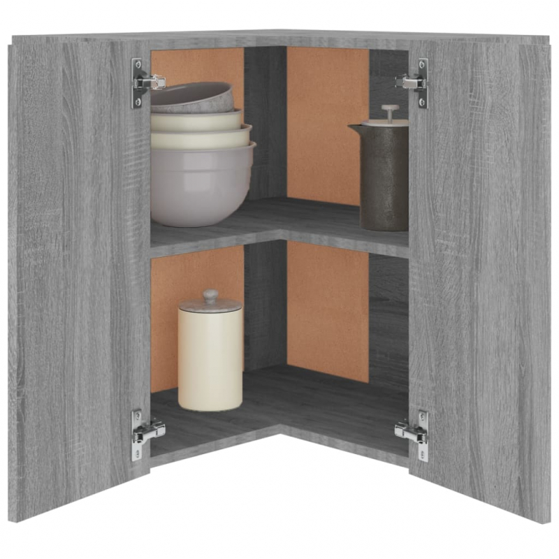 Eck-Hängeschrank Lyon Grau Sonoma 57x57x60 cm Holzwerkstoff