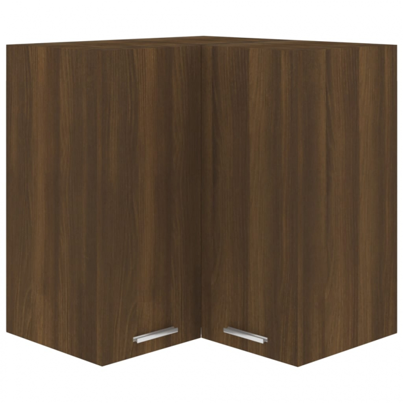 Eck-Hängeschrank Braun Eiche-Optik 57x57x60 cm Holzwerkstoff