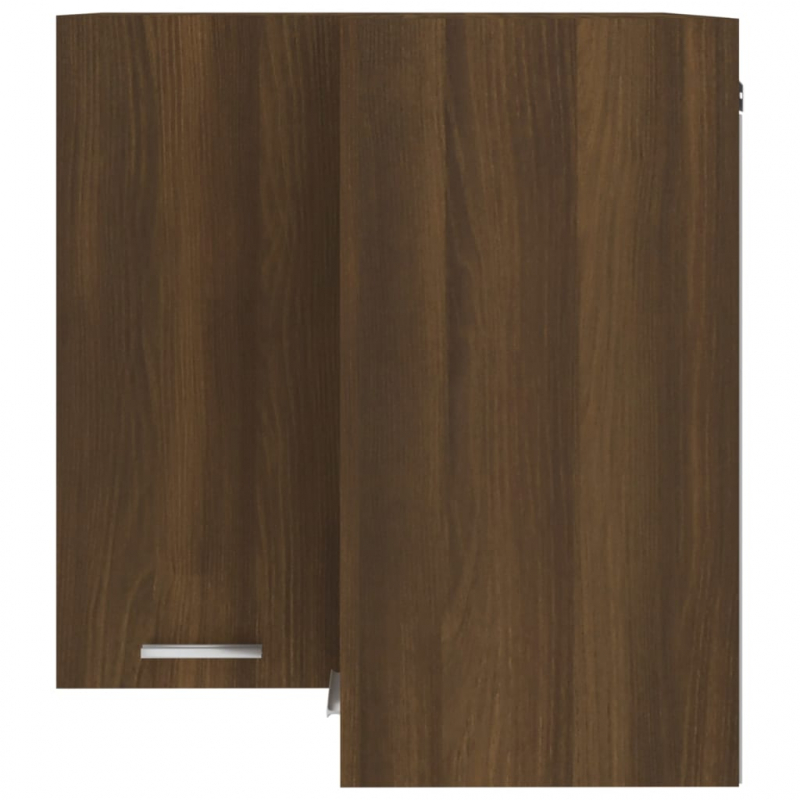 Eck-Hängeschrank Braun Eiche-Optik 57x57x60 cm Holzwerkstoff