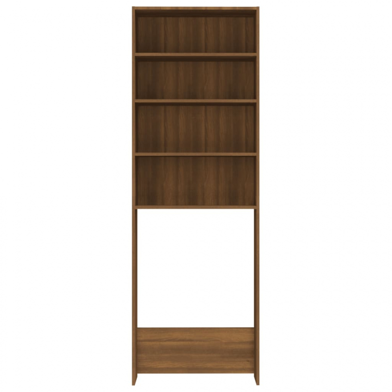 Waschmaschinenschrank Braun Eichen-Optik 64x24x190 cm