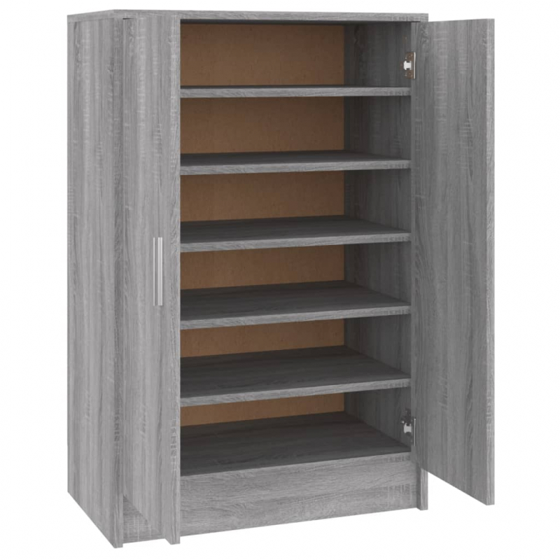 Schuhschrank Grau Sonoma 60x35x92 cm Holzwerkstoff