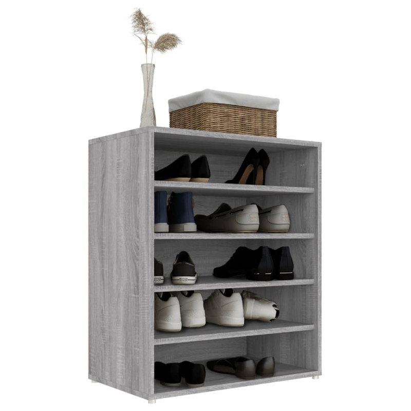 Schuhschrank Grau Sonoma 60x35x70 cm Holzwerkstoff