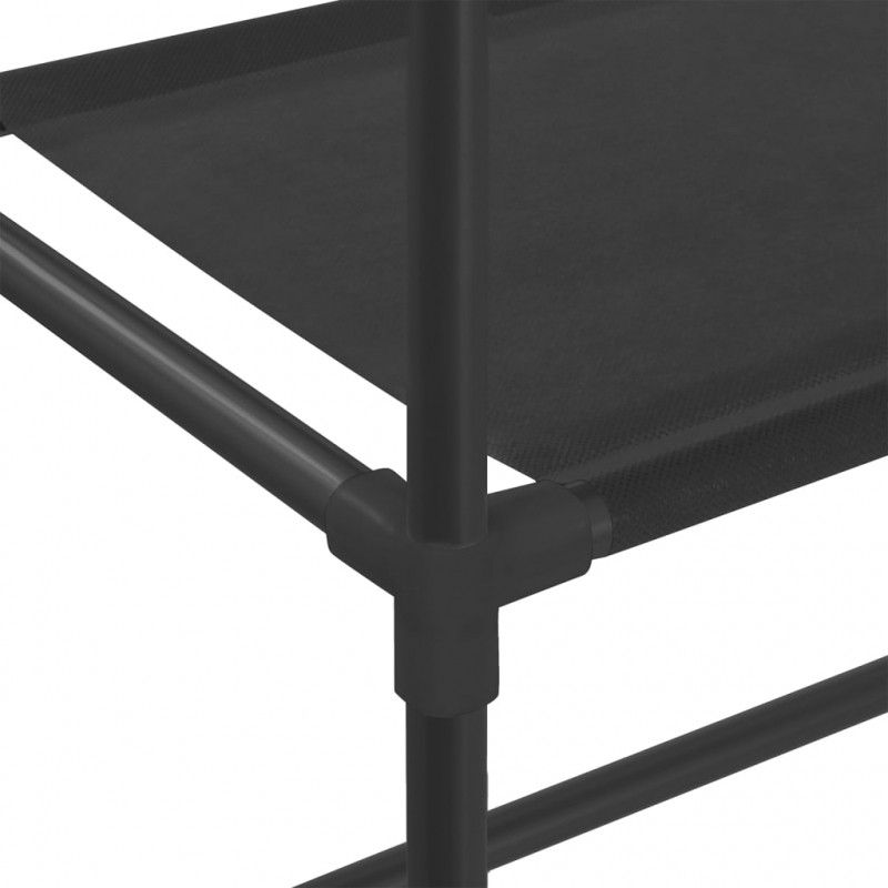Waschmaschinenregal 2 Ablagen Schwarz 69x28x143 cm Eisen