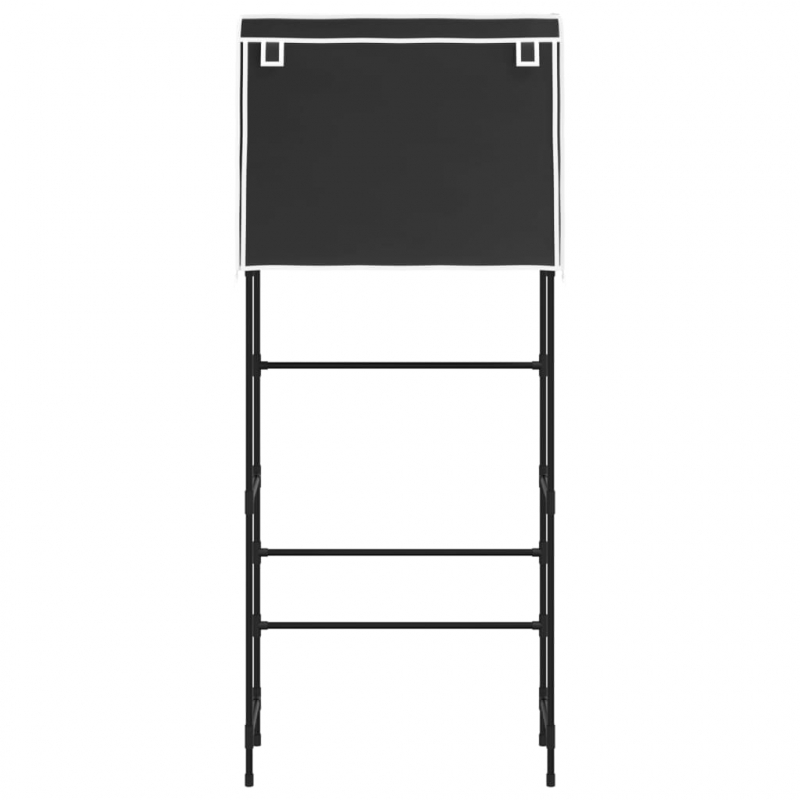 Waschmaschinenregal 2 Ablagen Schwarz 71x29,5x170,5 cm Eisen