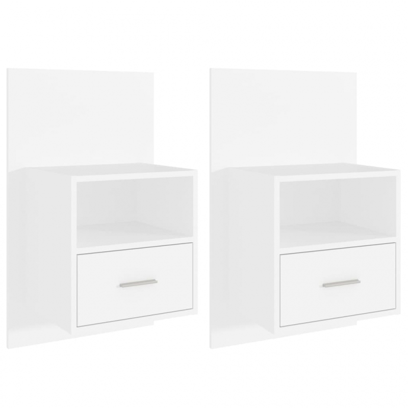 Wand-Nachttische 2 Stk. Weiß