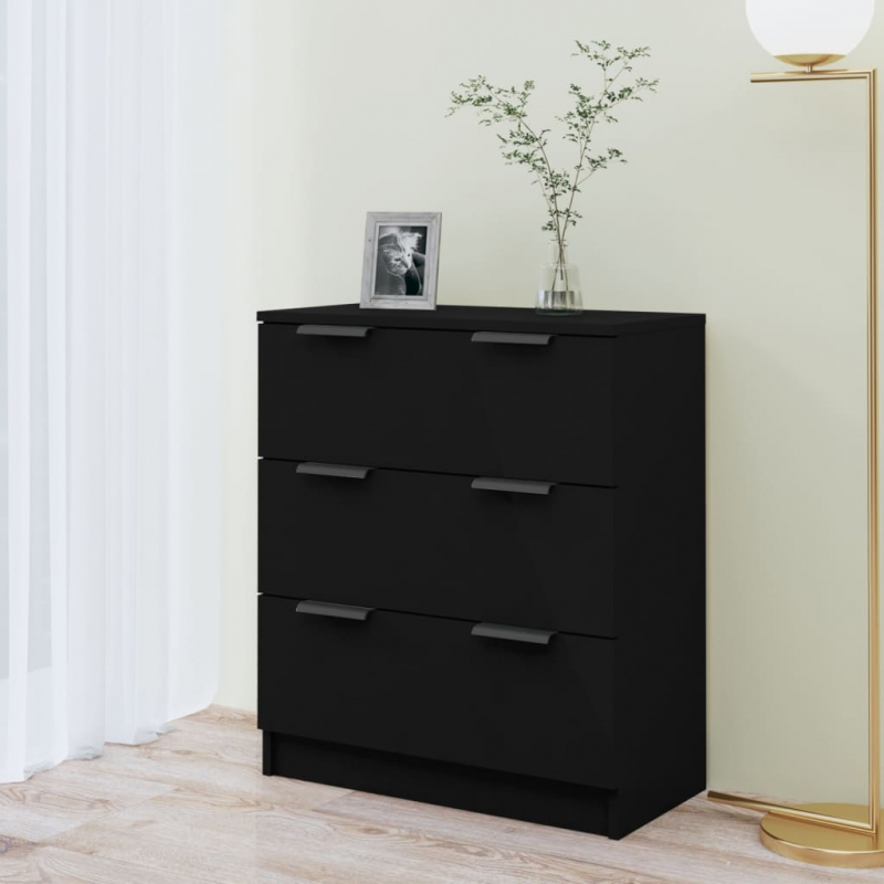 Sideboard Schwarz 60x30x70 cm Holzwerkstoff