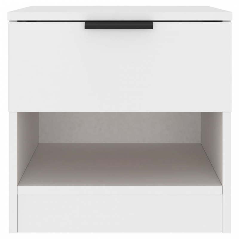 Nachttische 2 Stk. Weiß Holzwerkstoff