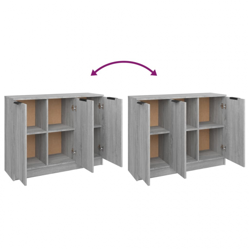 Sideboard Grau Sonoma 90,5x30x70 cm Holzwerkstoff