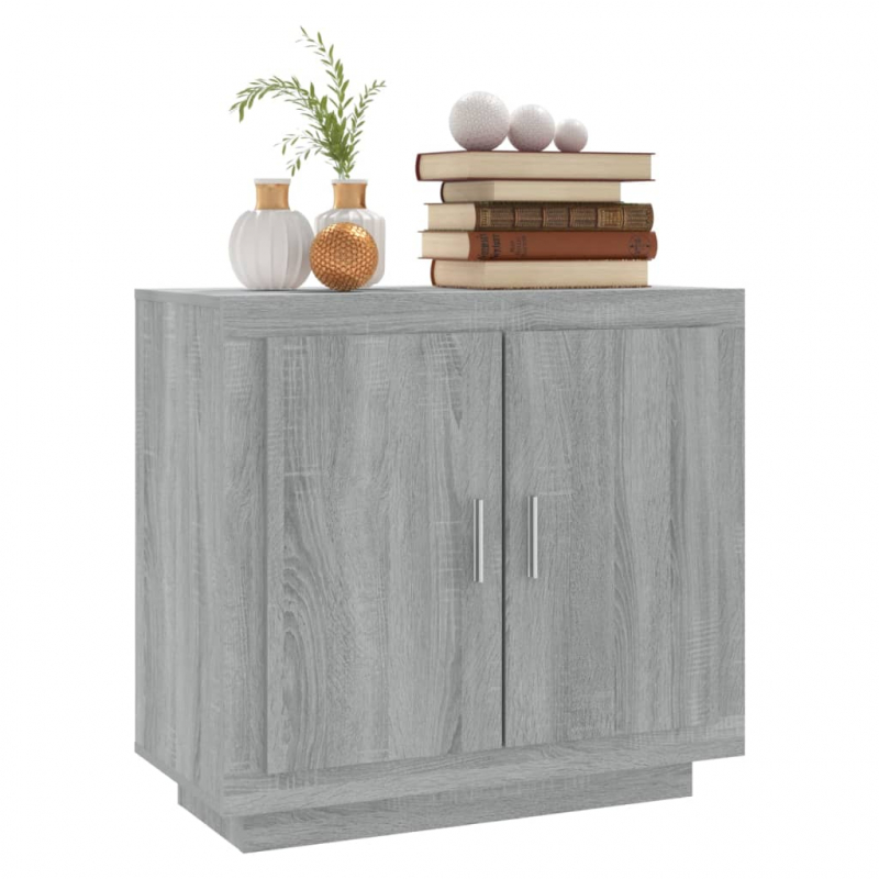 Sideboard Grau Sonoma 80x40x75 cm Holzwerkstoff