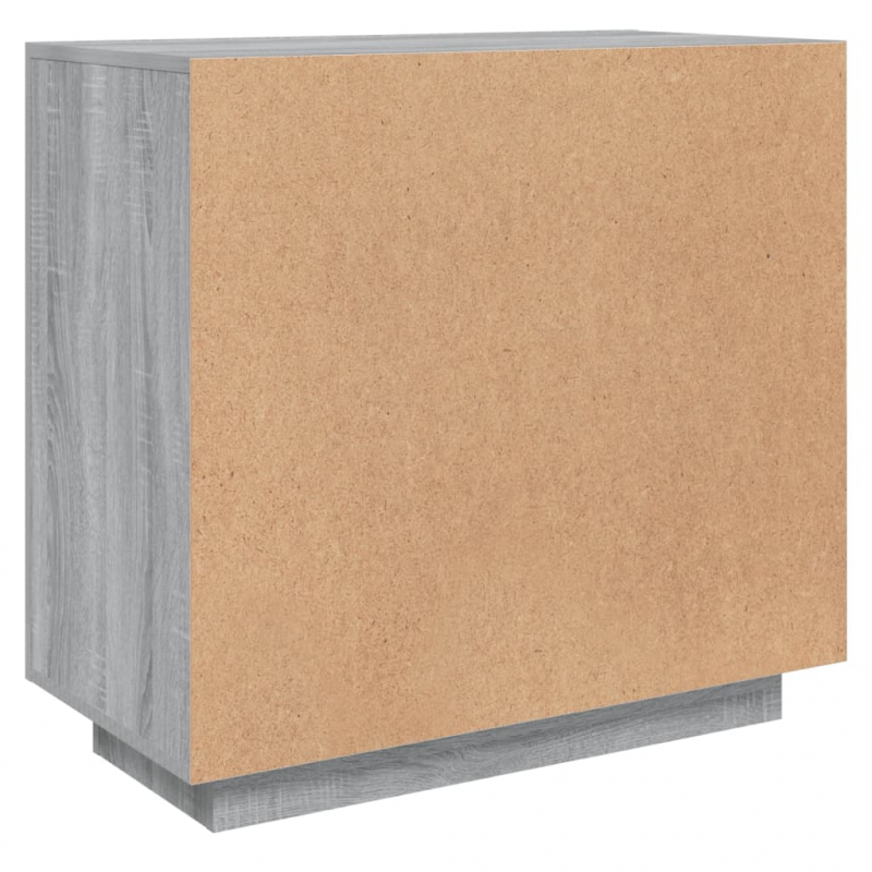 Sideboard Grau Sonoma 80x40x75 cm Holzwerkstoff