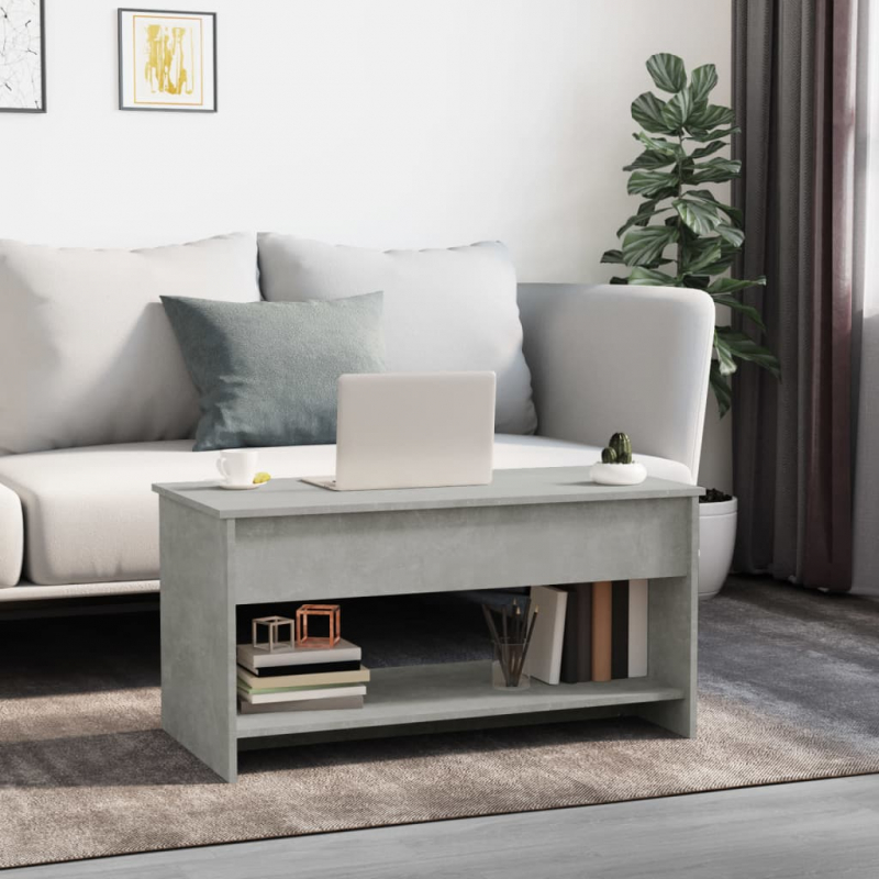 Couchtisch Betongrau 102x50x52,5 cm Holzwerkstoff