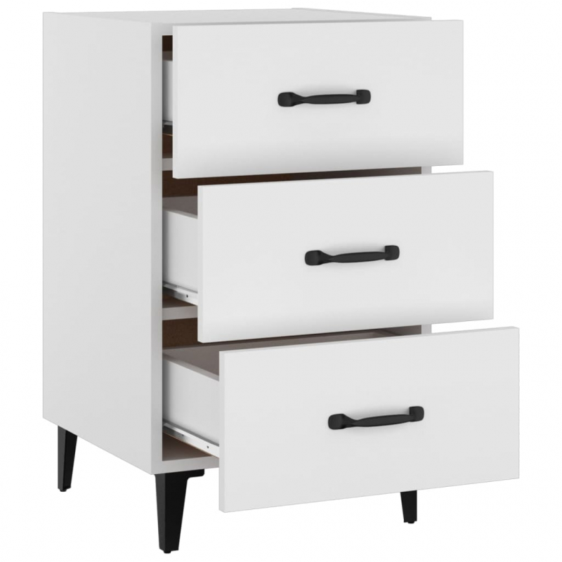 Nachttisch Weiß 40x40x66 cm Holzwerkstoff