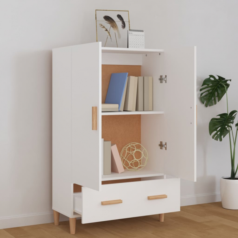 Highboard Weiß 70x31x115 cm Holzwerkstoff