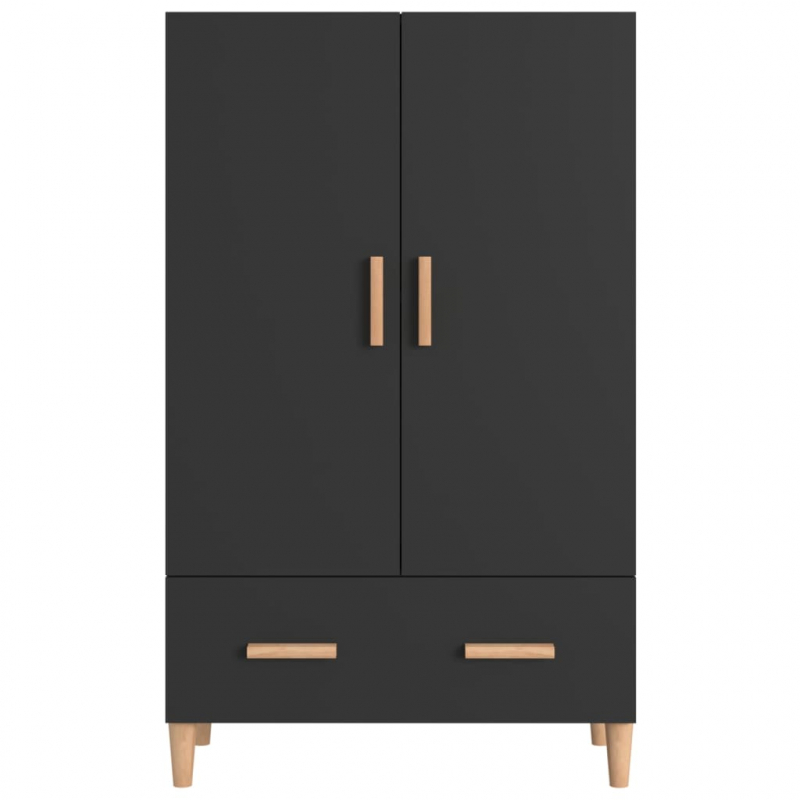 Highboard Schwarz 70x31x115 cm Holzwerkstoff