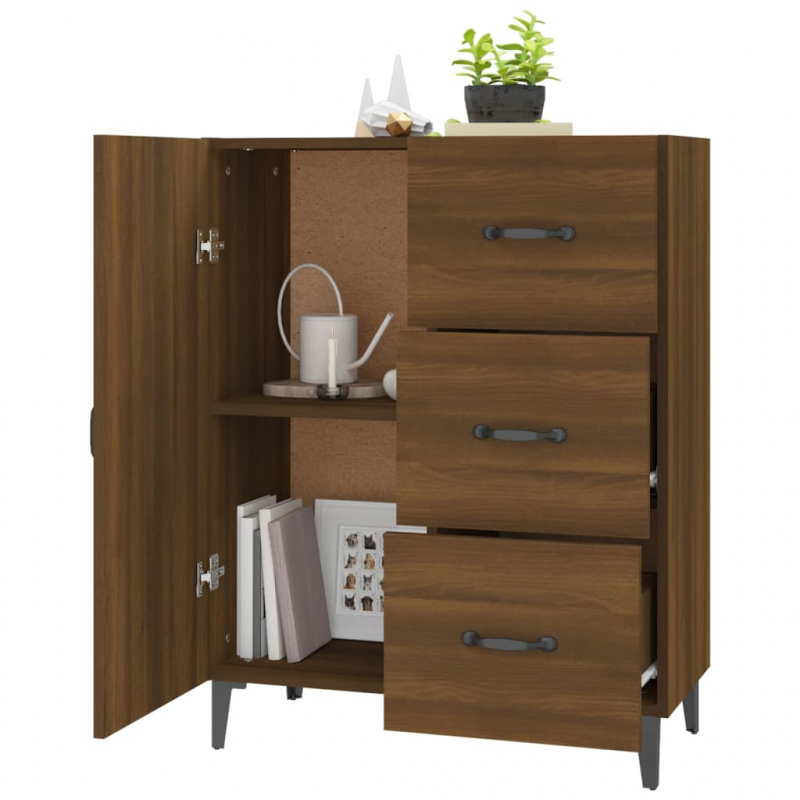 Sideboard Braun Eichen-Optik 69,5x34x90 cm Holzwerkstoff